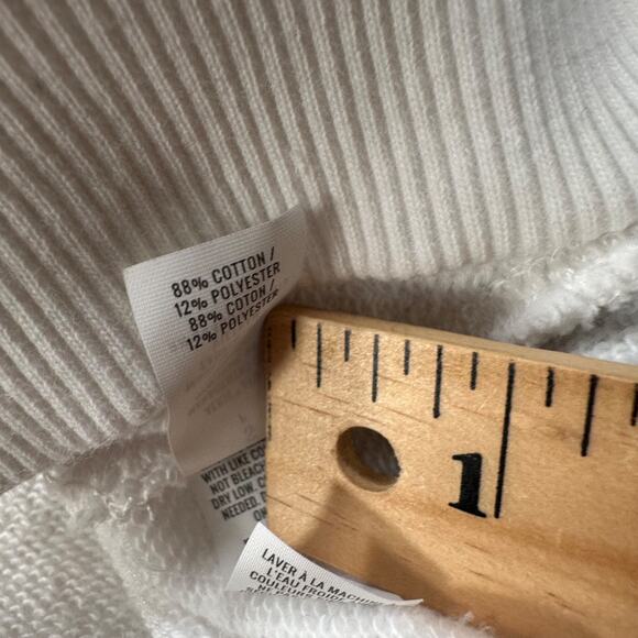 Aerie Happy Henley Everyday Polo Oversized Sweatshirt Size Small White Oversized - Picture 8 of 10